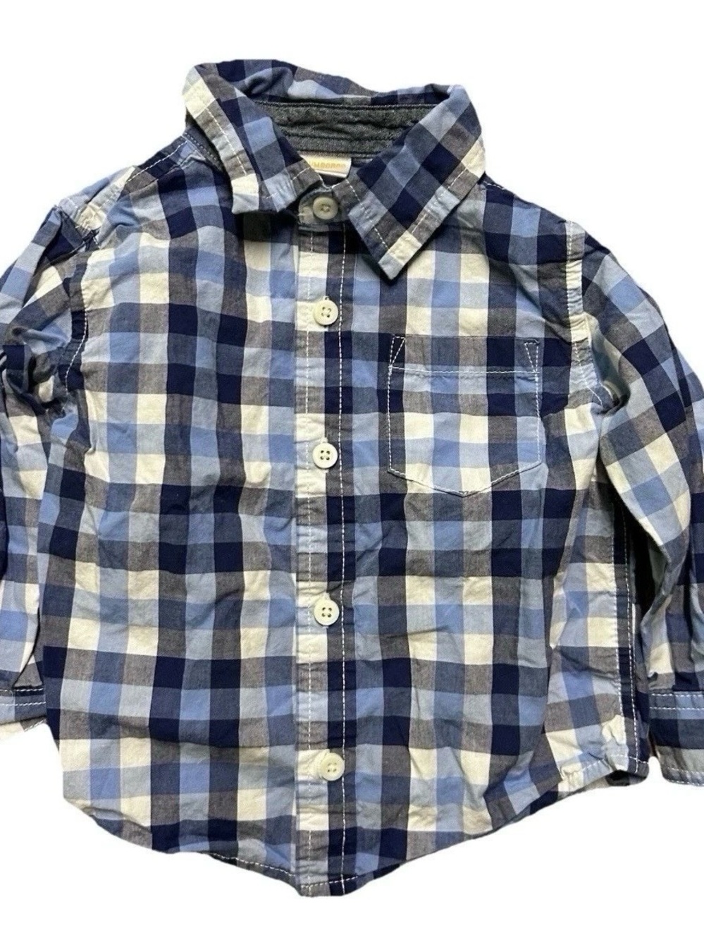 Toddler Boy Winter Shirts Long Sleeve Sweatshirt Button Down Size 18-24 Months - Picture 7 of 8